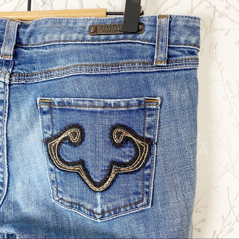 REROCK for EXPRESS Bootcut Raw Hem Ankle Jeans Size 8 - Picture 7 of 14